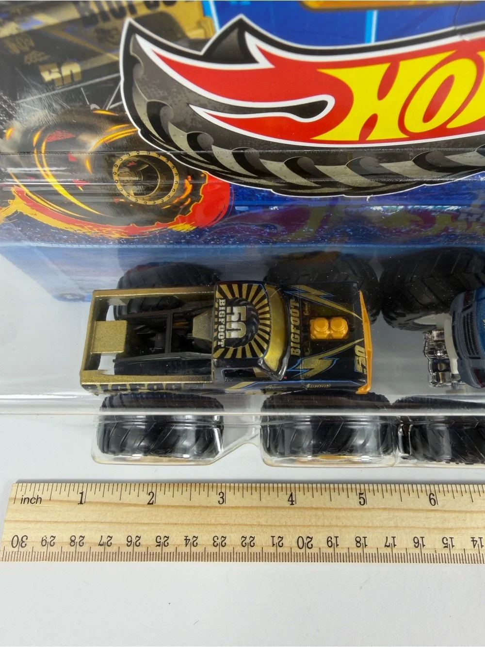 Hot Wheels Demolition Doubles Monster Trucks Big Foot 50th & Big Foot